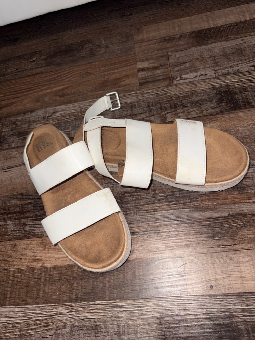 White Triple-Strap Casual Sandals